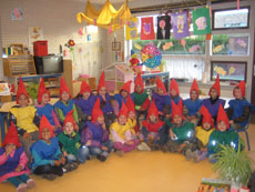 Vandaag is het kabouterdag op school